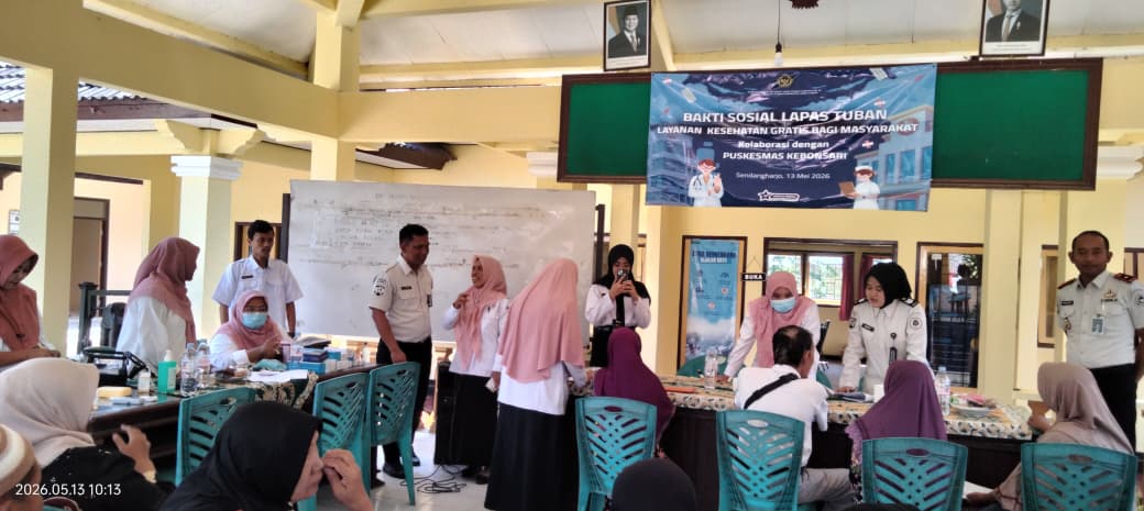 Wujud Kepedulian Sosial, Lapas Tuban Gandeng Puskesmas Kebonsari Gelar Layanan Kesehatan Gratis Lintas Generasi