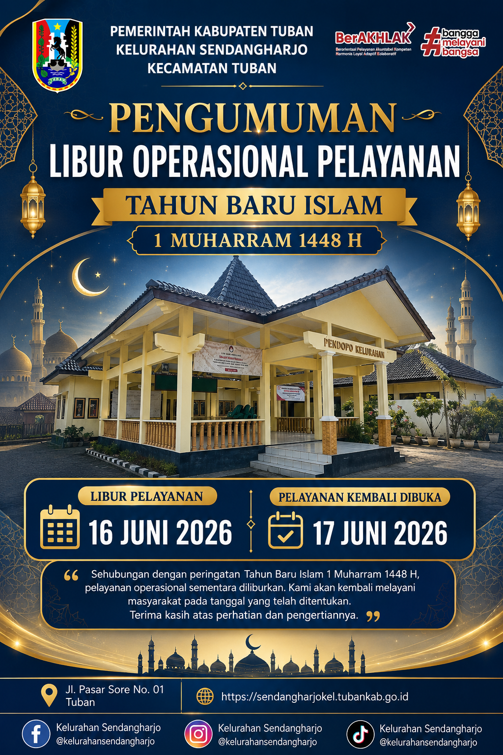 PENGUMUMAN LIBUR OPERASIONAL PELAYANAN